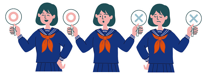 女学生的手势是否