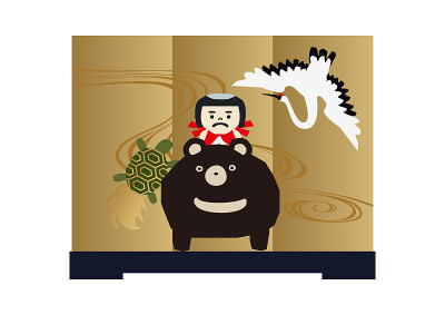 Amulet doll for May festival.Symbol of Japan's ear