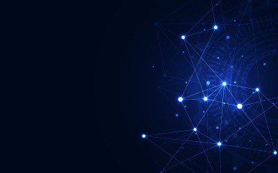 Global network connection. Abstract geometric back