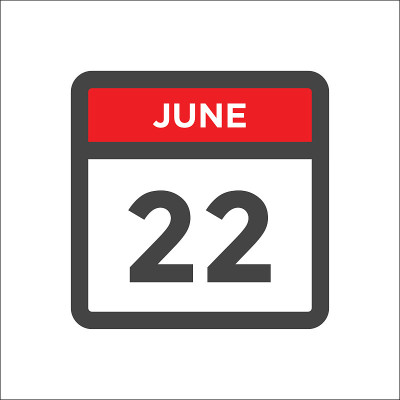 6月22日日历图标与日的月