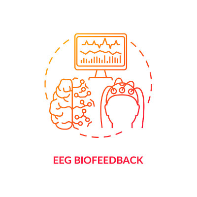 脑电图生物反馈概念图标