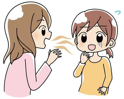 口臭女性插画