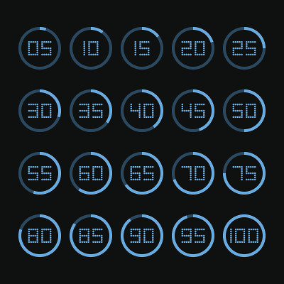 数字倒数计时5分钟间隔。