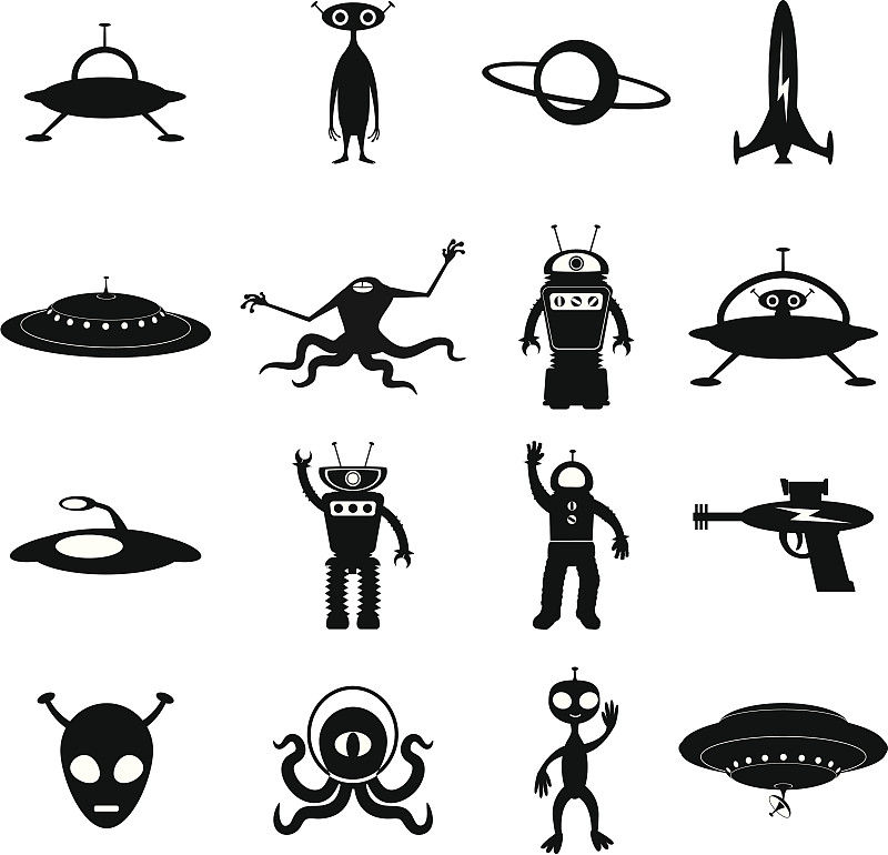 外星人和UFO图标集