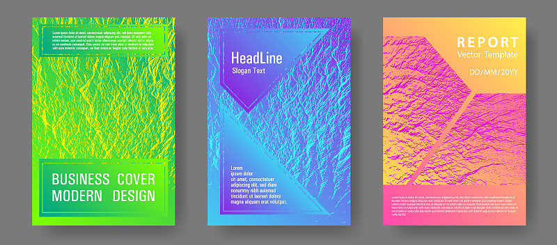 Booklet design vector layouts set.