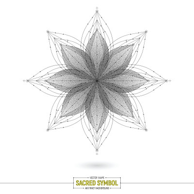 矢量深奥曼荼罗艺术插图