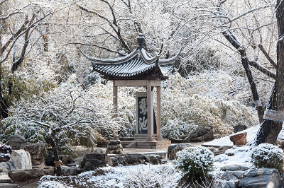 雪中的中国馆