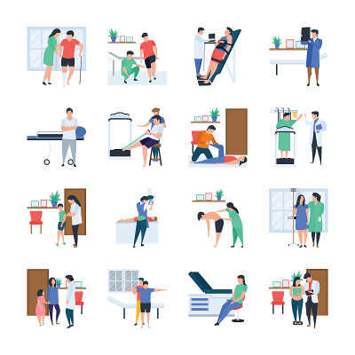 Doctors And physicians Illustration Set