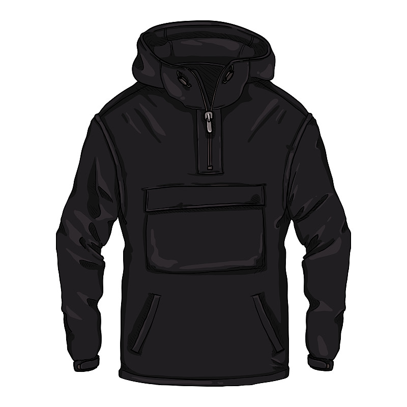卡通滑雪衫。休闲户外服装矢量插图