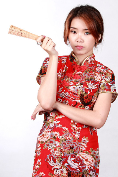 亚洲女孩中式服装