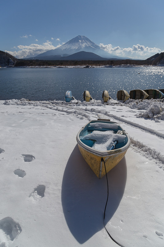 冬天的日本富士山