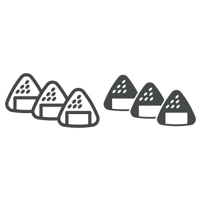 饭团日本三明治线和固体图标，亚洲食物概念，白色背景上的日式饭团矢量标志，轮廓风格图标为移动概念和网页