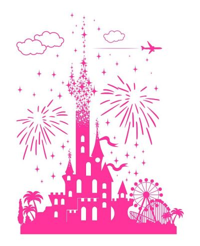 Fairytale pink children castle