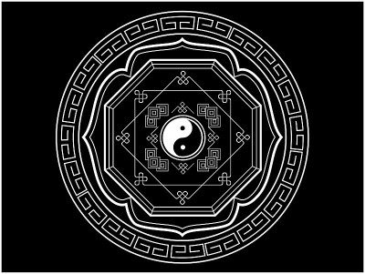 魔术团队东方风格插画