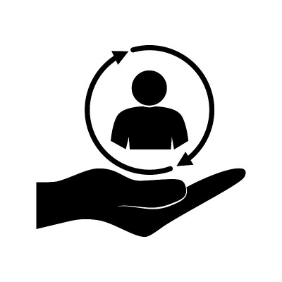 全客户关怀服务图标。矢量图