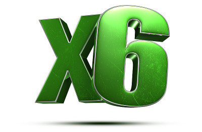 x6绿色3 d。