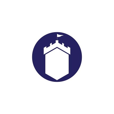 城堡矢量插图图标模板