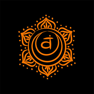 Swadhisthana sketch icon. The second sacral chakra