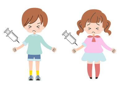 孩子们要耐心接受注射