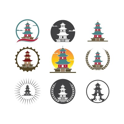 宝塔图标矢量图