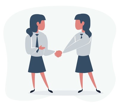 两个女商人摇