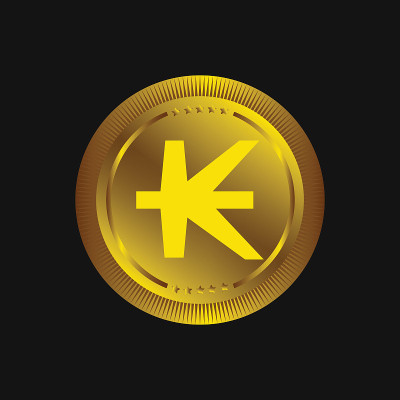 Lao kip currency symbol on gold coin