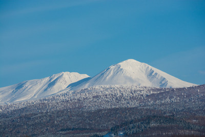 蓝天和雪山