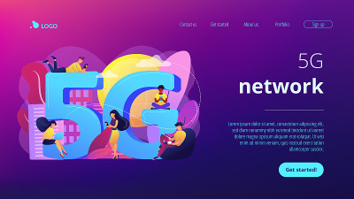 5g网络概念登陆页面。