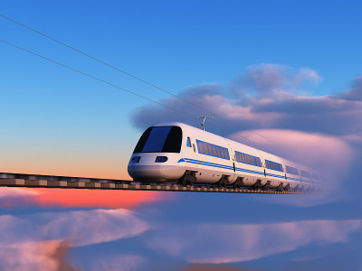 高铁在空中