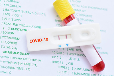 COVID-19快速检测装置检测结果阳性