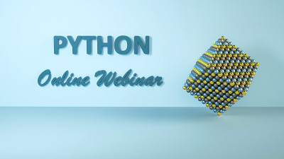 Python在线广告研讨会的3D插图。在线学习的旗帜。编码的概念。学习编写Python编程语言。电子