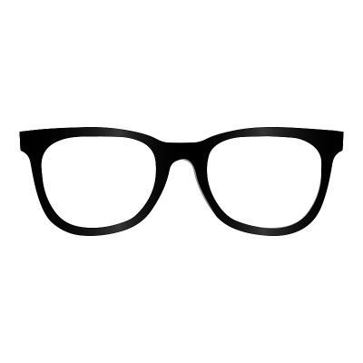 孤立的潮人的眼镜