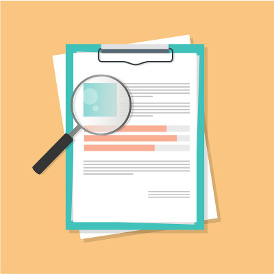 flat lay resume paper job hiring vector design top
