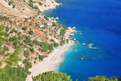 Apella海滩Karpathos