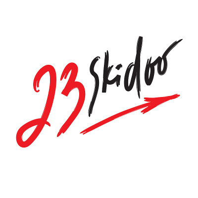 23 skidoo -激励励志名言。手绘字体。青年俚语、习语。打印励志海报，t恤，袋子，杯子，卡片，