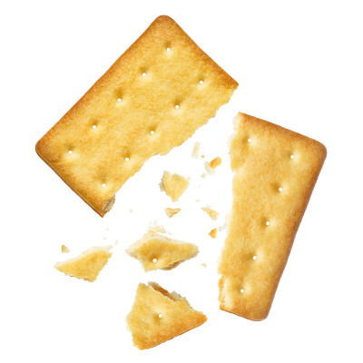 白面包上的碎饼干