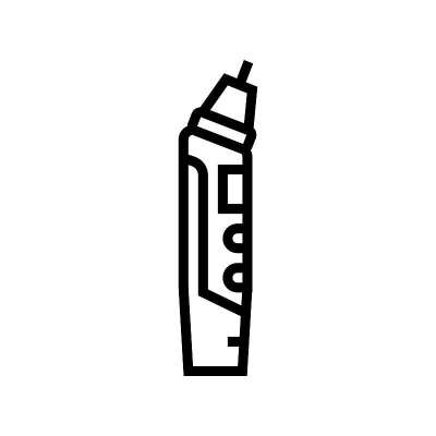 喷嘴吸婴线图标矢量插图