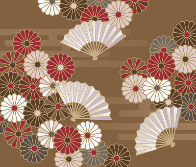 日本风格的菊花图案
