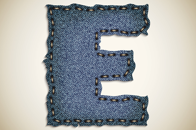 牛仔字母E