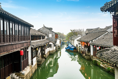 中国苏州周庄古镇风光