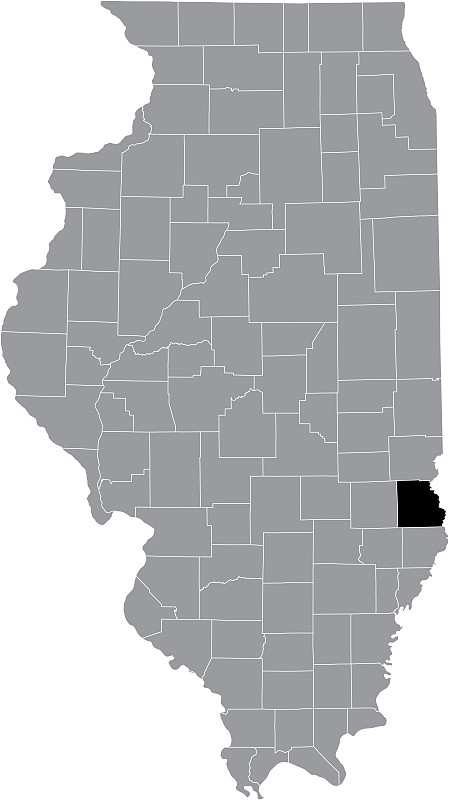 美国伊利诺斯州克劳福德县位置图