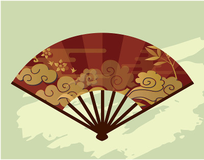 折扇插图