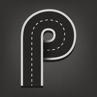 P的信。路的字体