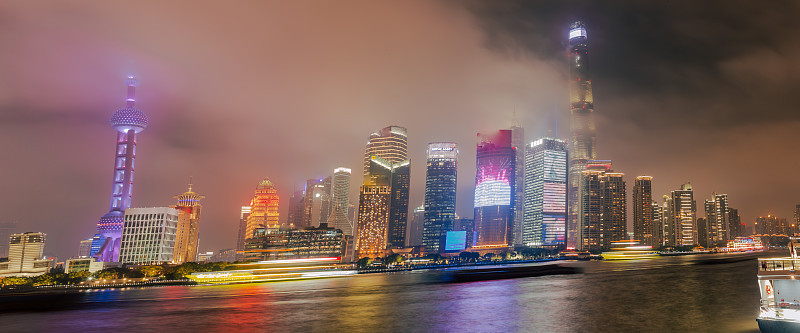中国上海的天际线。