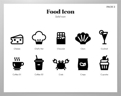 Food icons Solid pack