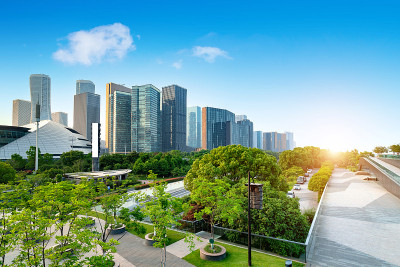 中国杭州的现代建筑