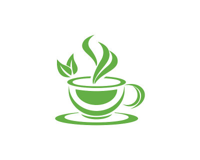 绿茶矢量标志插图
