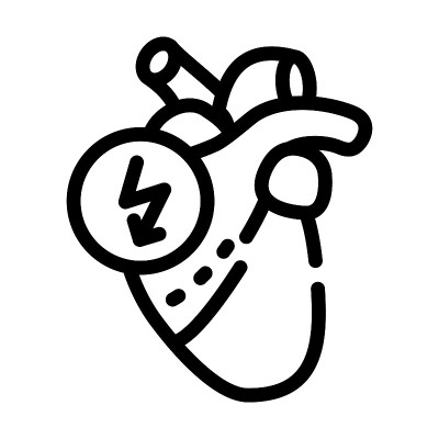 心切割疼痛线图标矢量插图