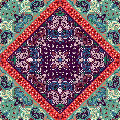 Seamless pattern based on ornament paisley Bandana