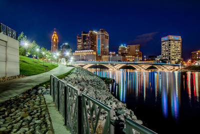 Rich Street Bridge Scioto River Downtown Columbus 